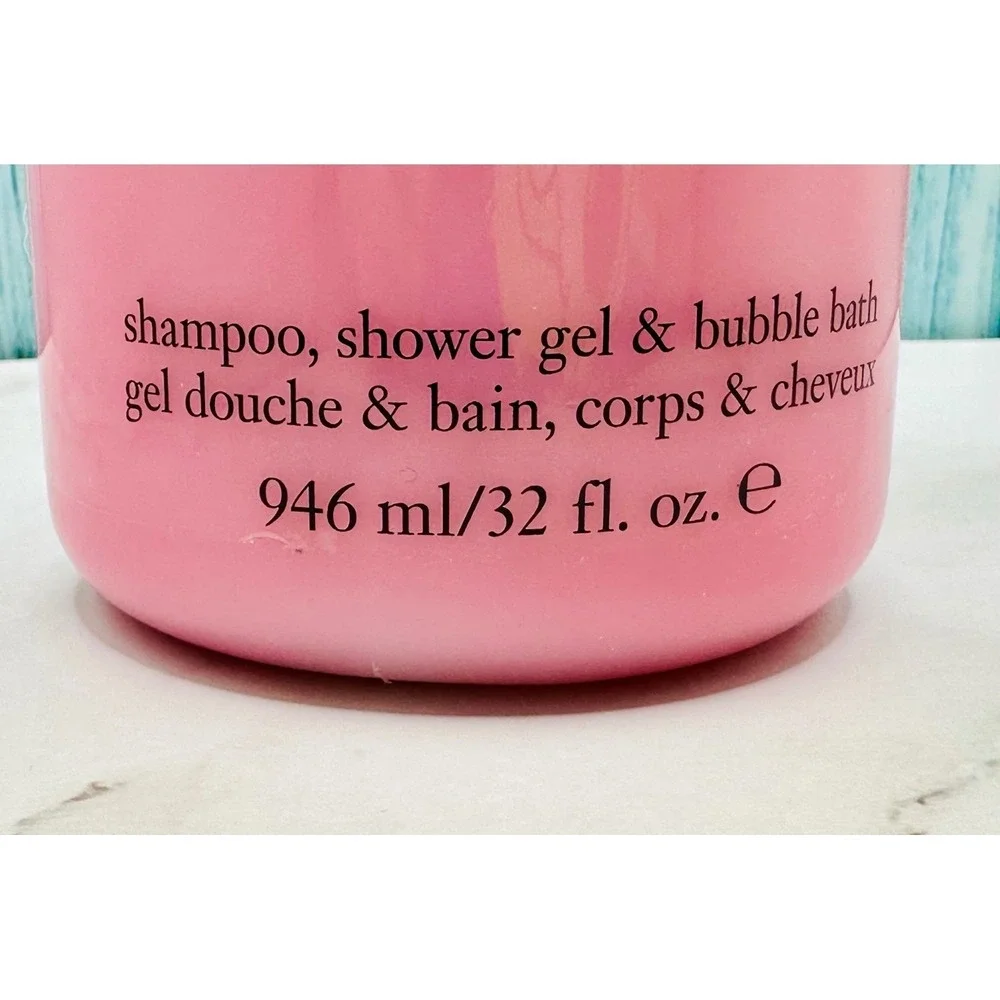 32 oz Philosophy Raspberry Sorbet 3-in-1 Shampoo Shower Gel Bubble‎ Bath w/ Pump